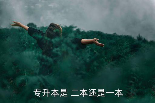  專升本是 二本還是一本