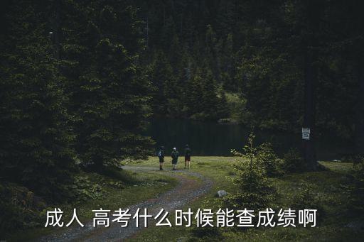 成人 高考什么時候能查成績啊