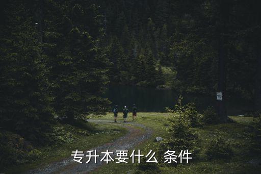  專(zhuān)升本要什么 條件