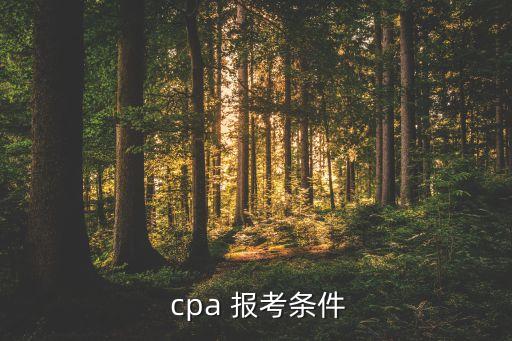  cpa 報考條件