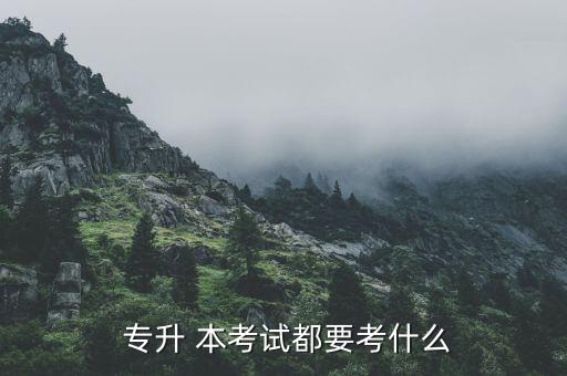  專(zhuān)升 本考試都要考什么