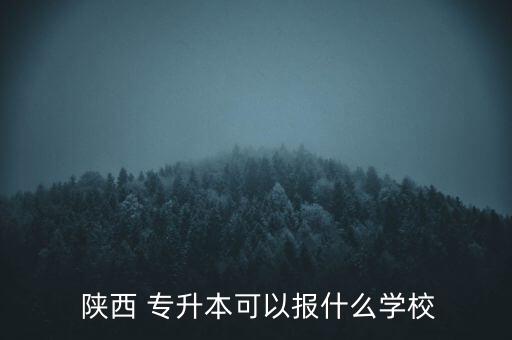  陜西 專升本可以報什么學校