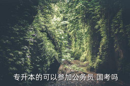  專升本的可以參加公務(wù)員 國考嗎