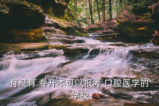 有沒有 專升本可以報(bào)考 口腔醫(yī)學(xué)的 學(xué)校