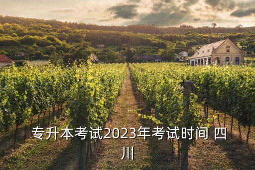  專升本考試2023年考試時(shí)間 四川