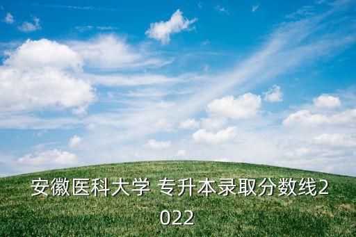  安徽醫(yī)科大學(xué) 專升本錄取分?jǐn)?shù)線2022