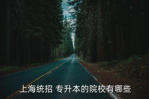  上海統(tǒng)招 專升本的院校有哪些