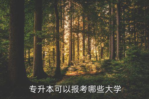  專升本可以報考哪些大學(xué)