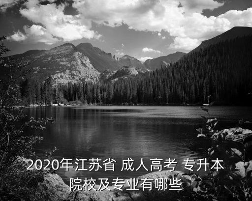 2020年江蘇省 成人高考 專升本院校及專業(yè)有哪些