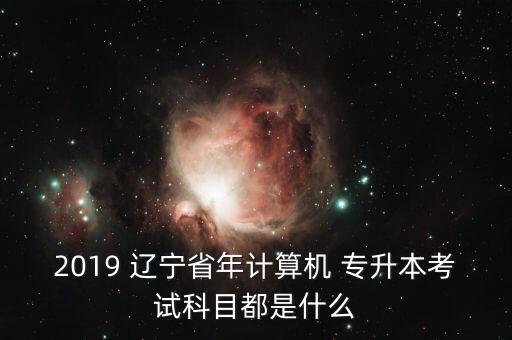 2019 遼寧省年計算機 專升本考試科目都是什么