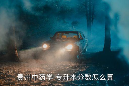  貴州中藥學(xué) 專升本分?jǐn)?shù)怎么算