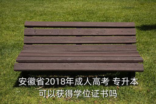  安徽省2018年成人高考 專升本可以獲得學(xué)位證書嗎