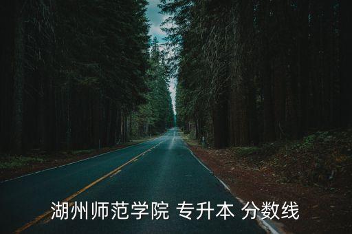 湖州師范學(xué)院 專升本 分?jǐn)?shù)線