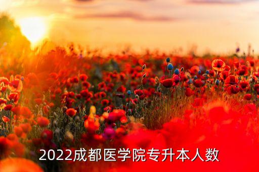 2022成都醫(yī)學(xué)院專升本人數(shù)