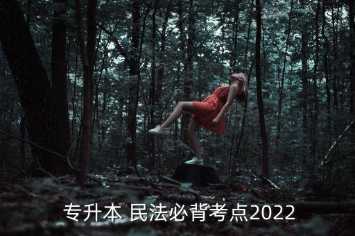  專升本 民法必背考點(diǎn)2022