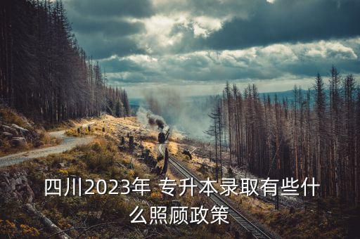  四川2023年 專升本錄取有些什么照顧政策