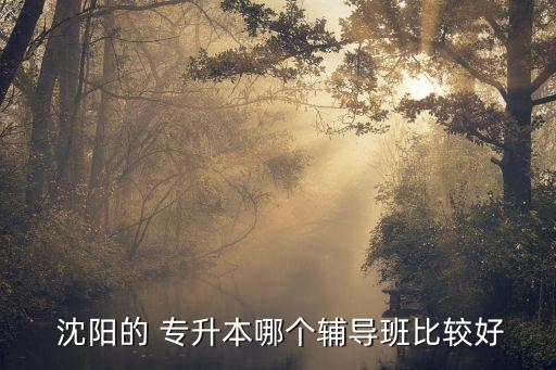  沈陽的 專升本哪個輔導(dǎo)班比較好