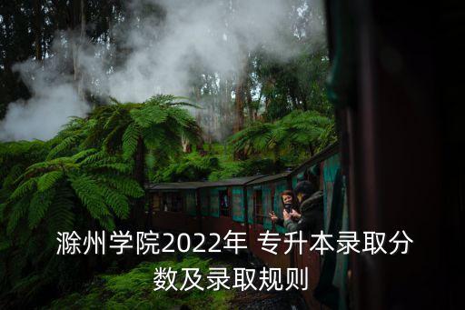  滁州學院2022年 專升本錄取分數及錄取規(guī)則