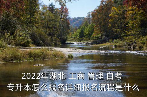 2022年湖北 工商 管理 自考 專升本怎么報(bào)名詳細(xì)報(bào)名流程是什么