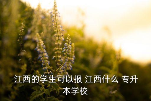  江西的學(xué)生可以報(bào) 江西什么 專(zhuān)升本學(xué)校