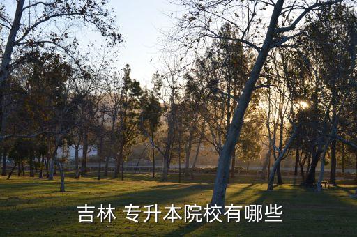 吉林師范大學的專升本