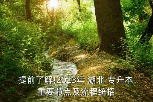 提前了解!2023年 湖北 專升本重要節(jié)點(diǎn)及流程統(tǒng)招