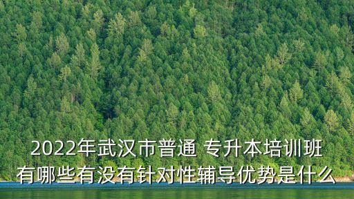 2022年武漢市普通 專升本培訓(xùn)班有哪些有沒有針對(duì)性輔導(dǎo)優(yōu)勢(shì)是什么