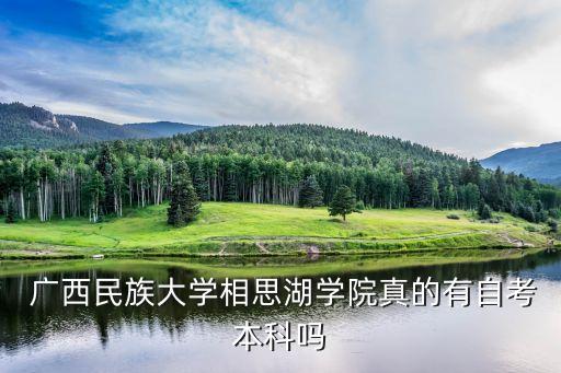  廣西民族大學(xué)相思湖學(xué)院真的有自考本科嗎