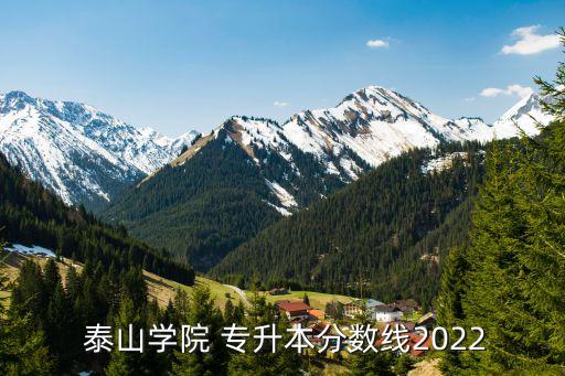  泰山學(xué)院 專升本分?jǐn)?shù)線2022