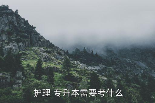  護(hù)理 專升本需要考什么