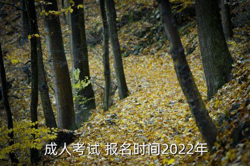  成人考試 報名時間2022年