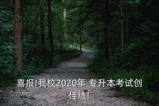 喜報(bào)!我校2020年 專升本考試創(chuàng)佳績(jī)!