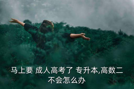 馬上要 成人高考了 專升本,高數(shù)二不會怎么辦