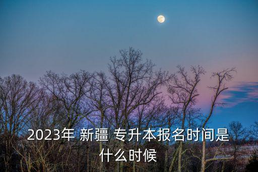 2023年 新疆 專升本報(bào)名時(shí)間是什么時(shí)候