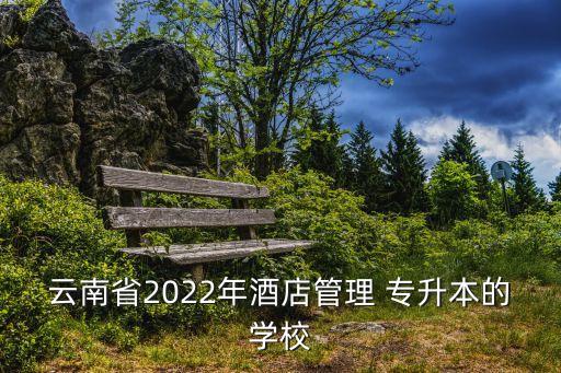 云南省2022年酒店管理 專升本的學(xué)校