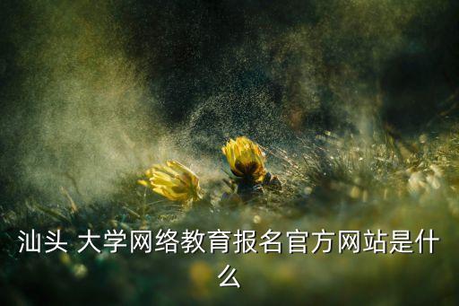 汕頭 大學網(wǎng)絡教育報名官方網(wǎng)站是什么