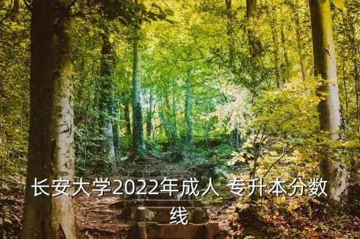 長安大學2022年成人 專升本分數(shù)線