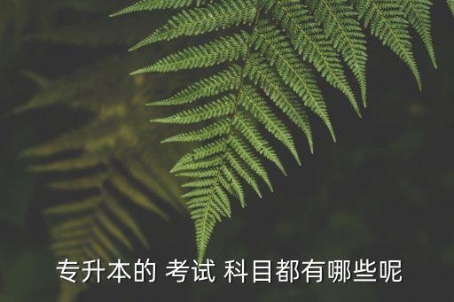  專升本的 考試 科目都有哪些呢