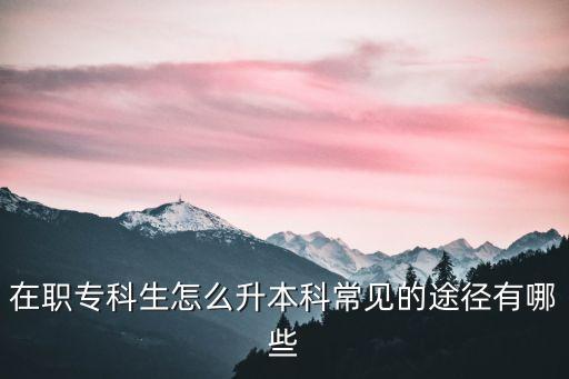 怎樣才能實現(xiàn)專升本,怎樣專升本最正規(guī)