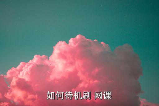 如何待機刷 網(wǎng)課