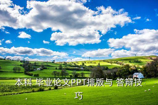 本科 畢業(yè)論文PPT排版與 答辯技巧