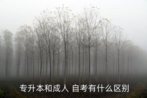  專升本和成人 自考有什么區(qū)別