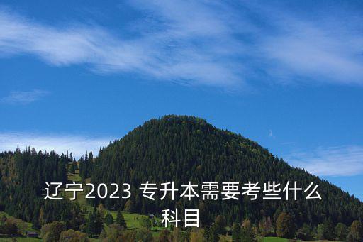  遼寧2023 專升本需要考些什么科目