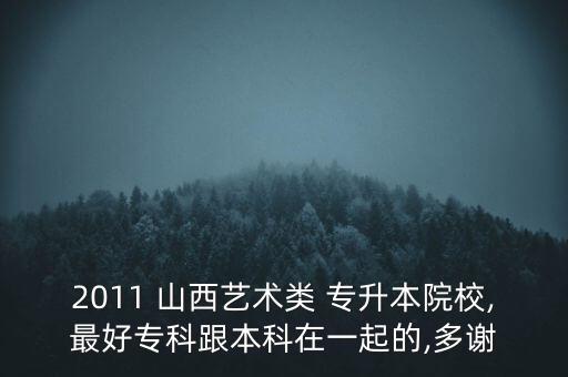 2011 山西藝術(shù)類 專升本院校,最好?？聘究圃谝黄鸬?多謝