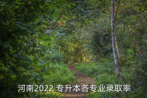  河南2022 專升本各專業(yè)錄取率