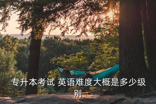  專升本考試 英語(yǔ)難度大概是多少級(jí)別