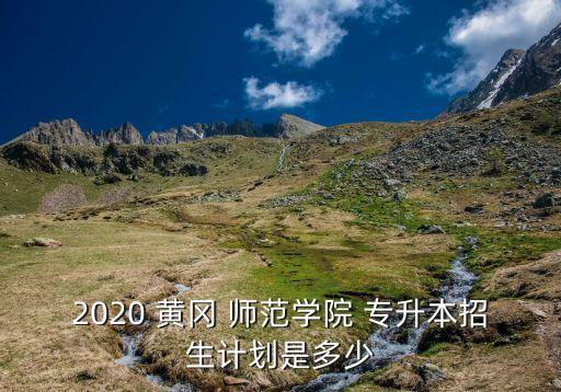 2020 黃岡 師范學(xué)院 專升本招生計(jì)劃是多少