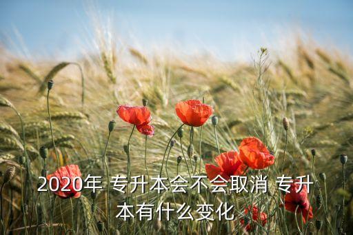 2020年 專升本會(huì)不會(huì)取消 專升本有什么變化