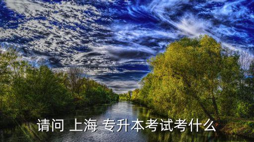 請(qǐng)問 上海 專升本考試考什么