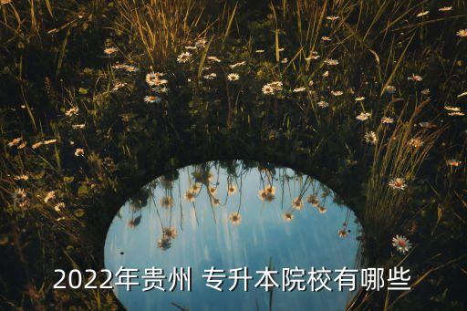 2022年貴州 專升本院校有哪些